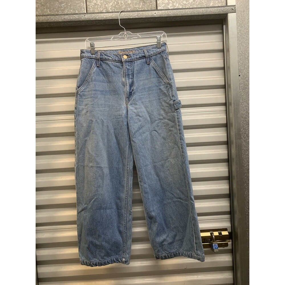 MOTHER Snacks  Fun Dip Utility Puddle Nothing Else Like It Blue Jean 24 x 26